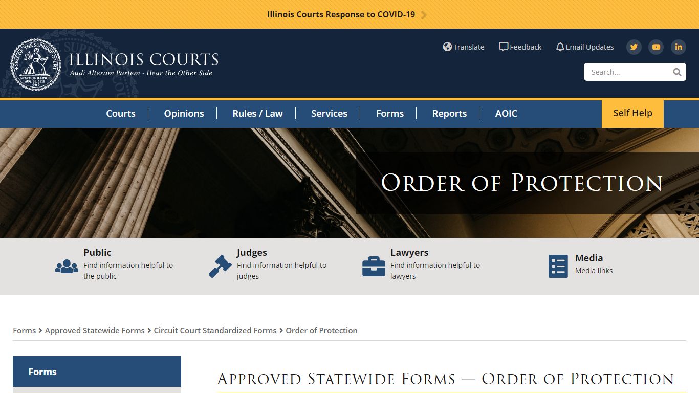 Order of Protection | State of Illinois Office of the Courts